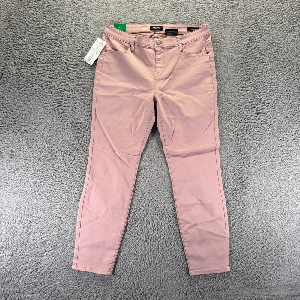 Buffalo David Bitton Avalon Jeans Women's 12 Pink Denim Skinny Ankle Stretch